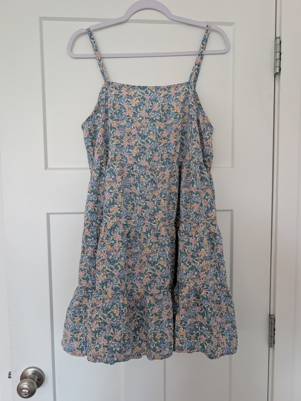 Floral Sundress in Blue and Pink Size Large